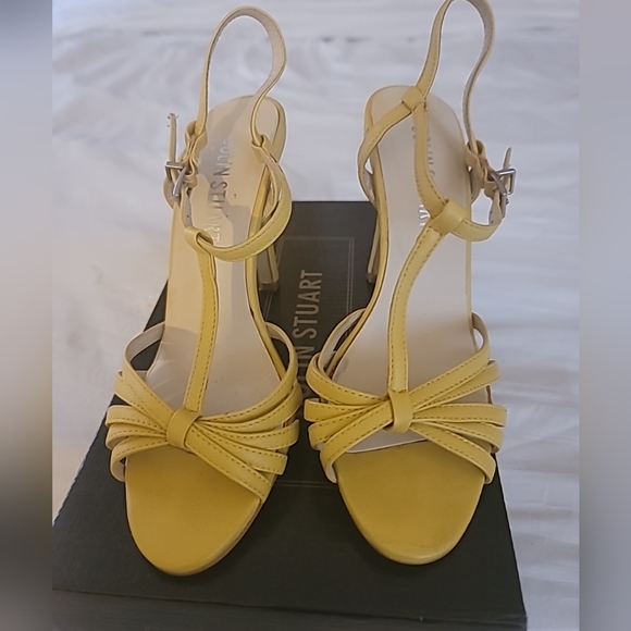 Colin Stuart Shoes - Collin Stuart high Heel Sandals. Only worn once Tuscan Yellow 3 1/2 Inches
